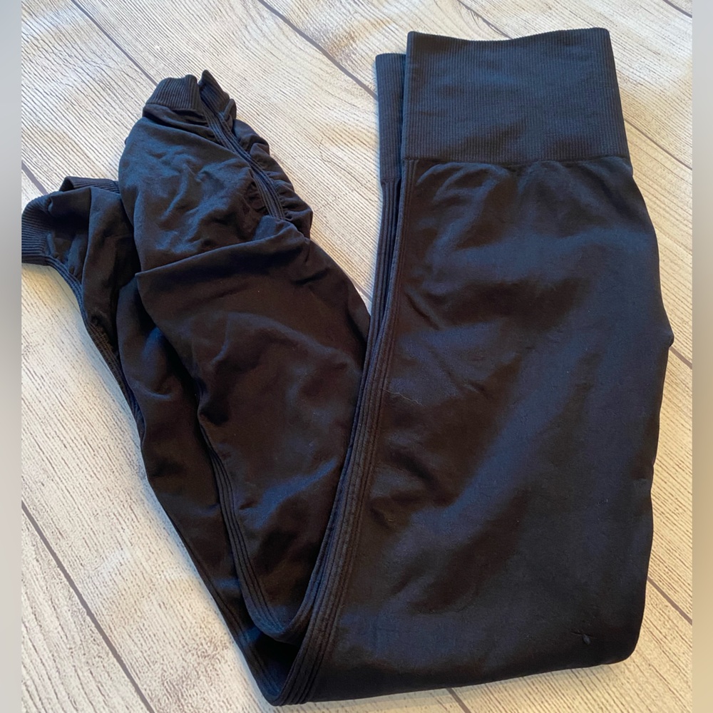 Black Tights w/ Ruching at Bottom